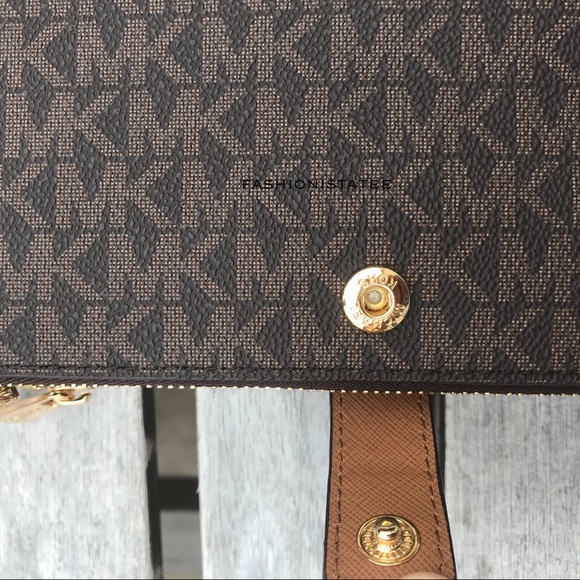 Michael Kors double zip wallet NWT brown acorn - Picture 7 of 7